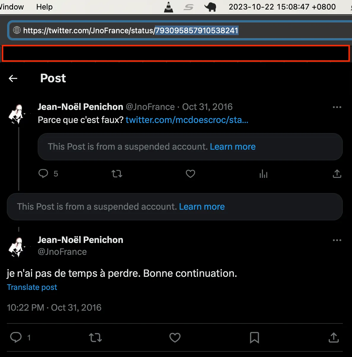 Penichon Twitter bio 2023 comparison